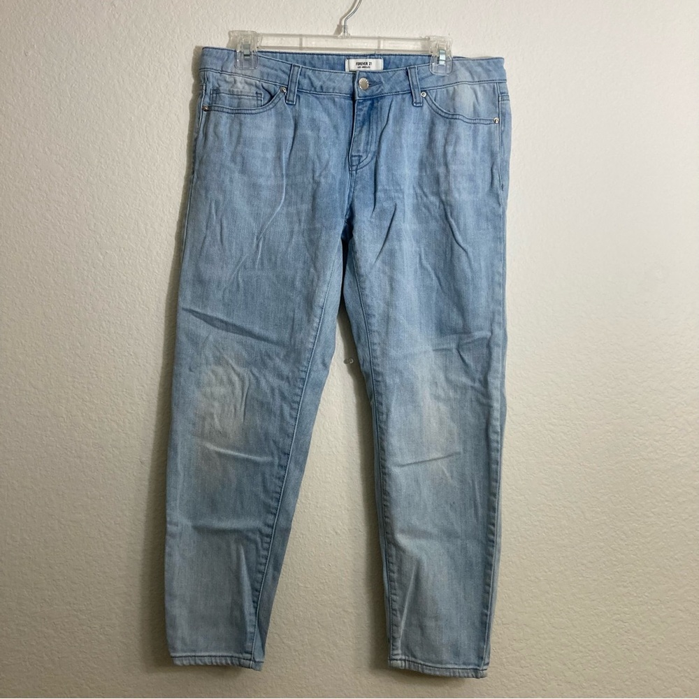 Forever 21 Cropped Skinny Jeans - Size 30 - Light Blue
